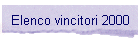Elenco vincitori 2000